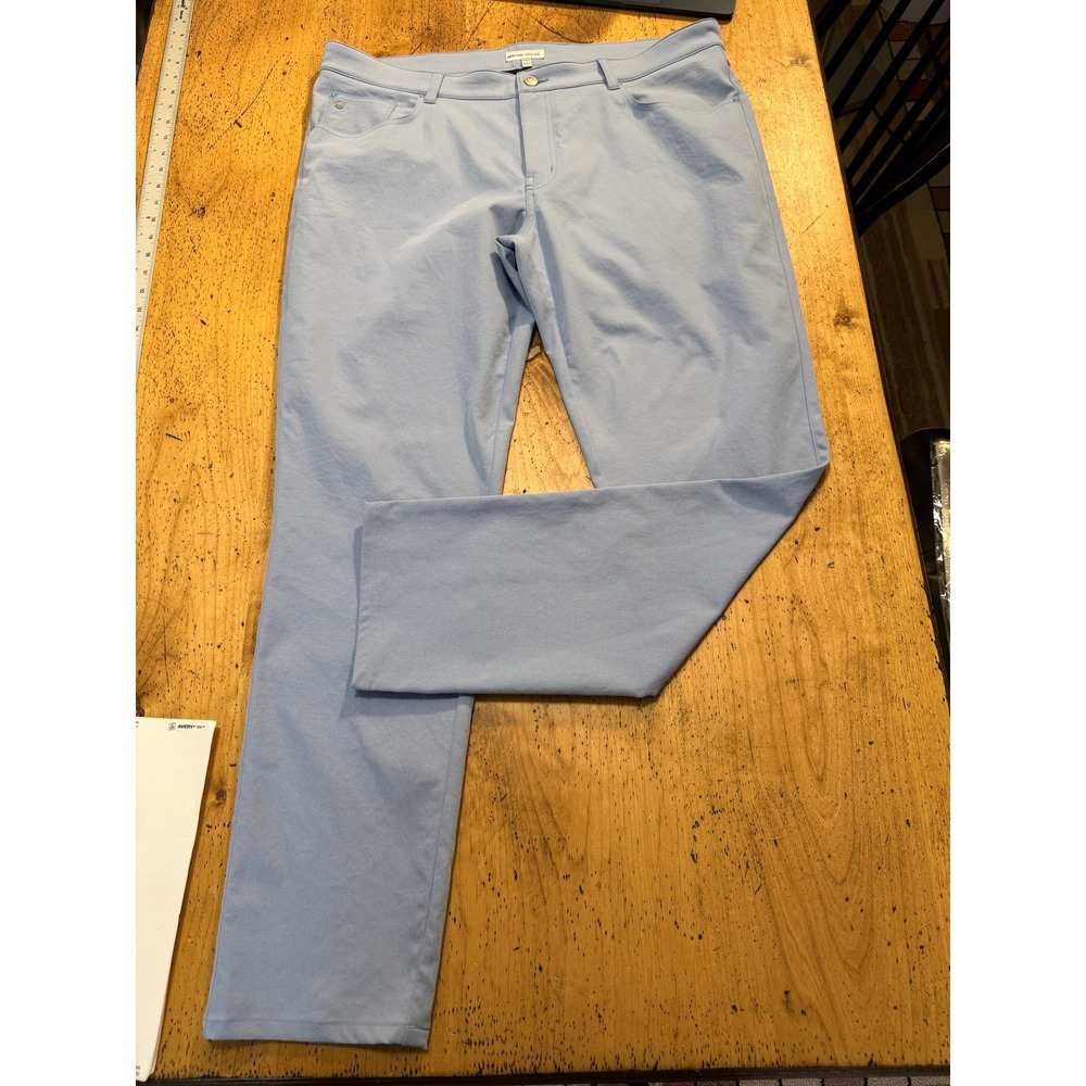 Peter Millar eb66 38x32 Light Blue Performance Golf Pants Classic Fit Mens